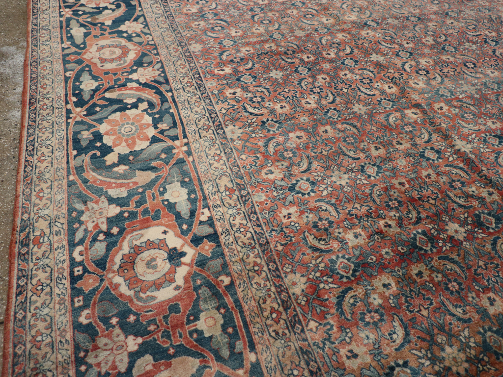 Antique Persian Tabriz Carpet, No.11379 - Staging