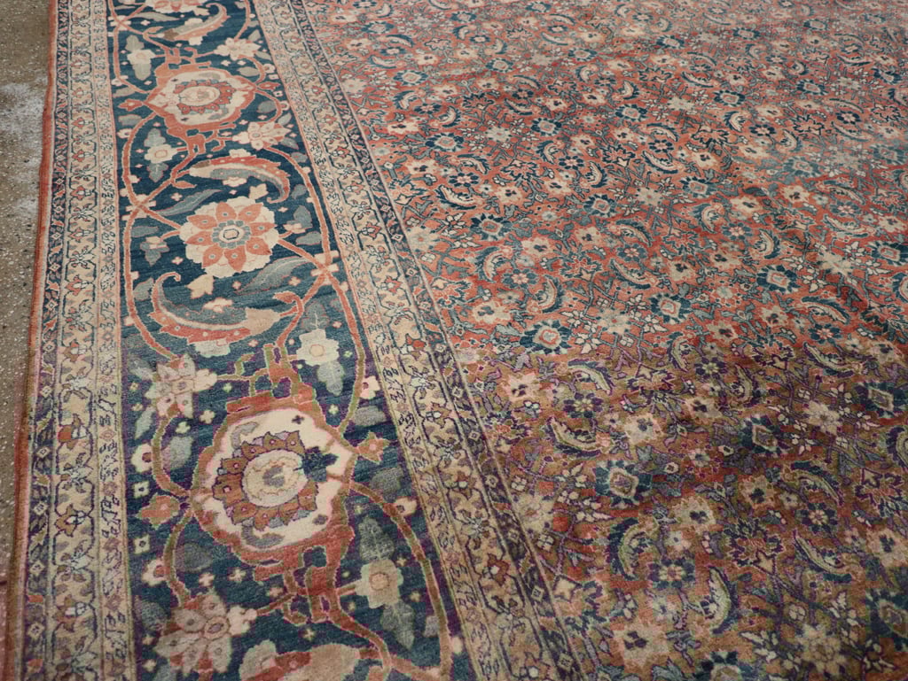 Antique Persian Tabriz Carpet, No.11379 - Staging