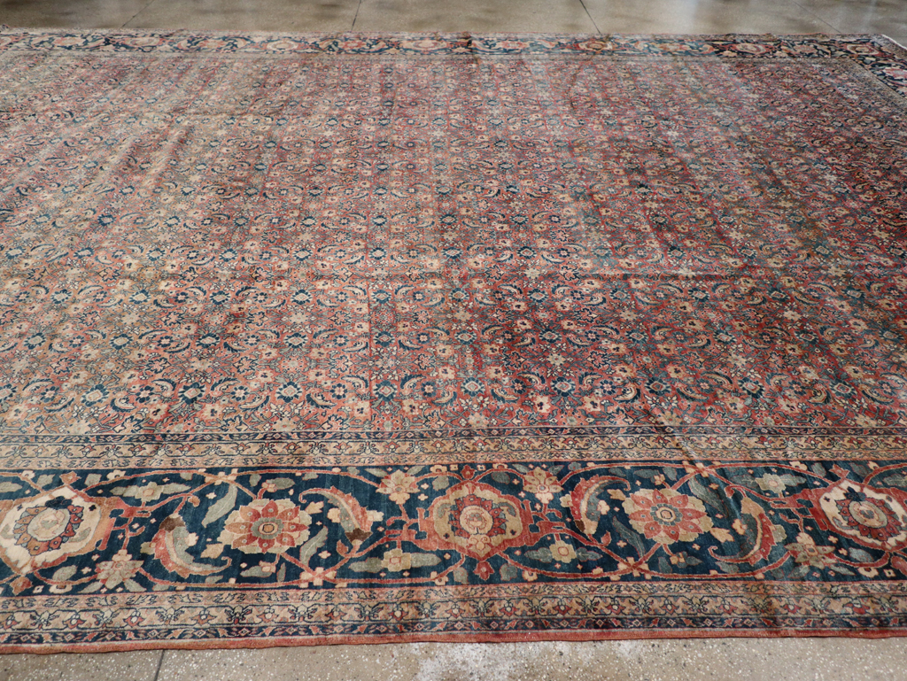 Antique Persian Tabriz Carpet, No.11379 - Staging