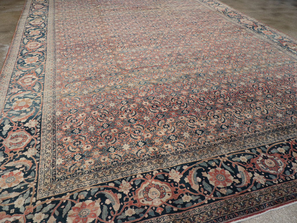 Antique Persian Tabriz Carpet, No.11379 - Staging