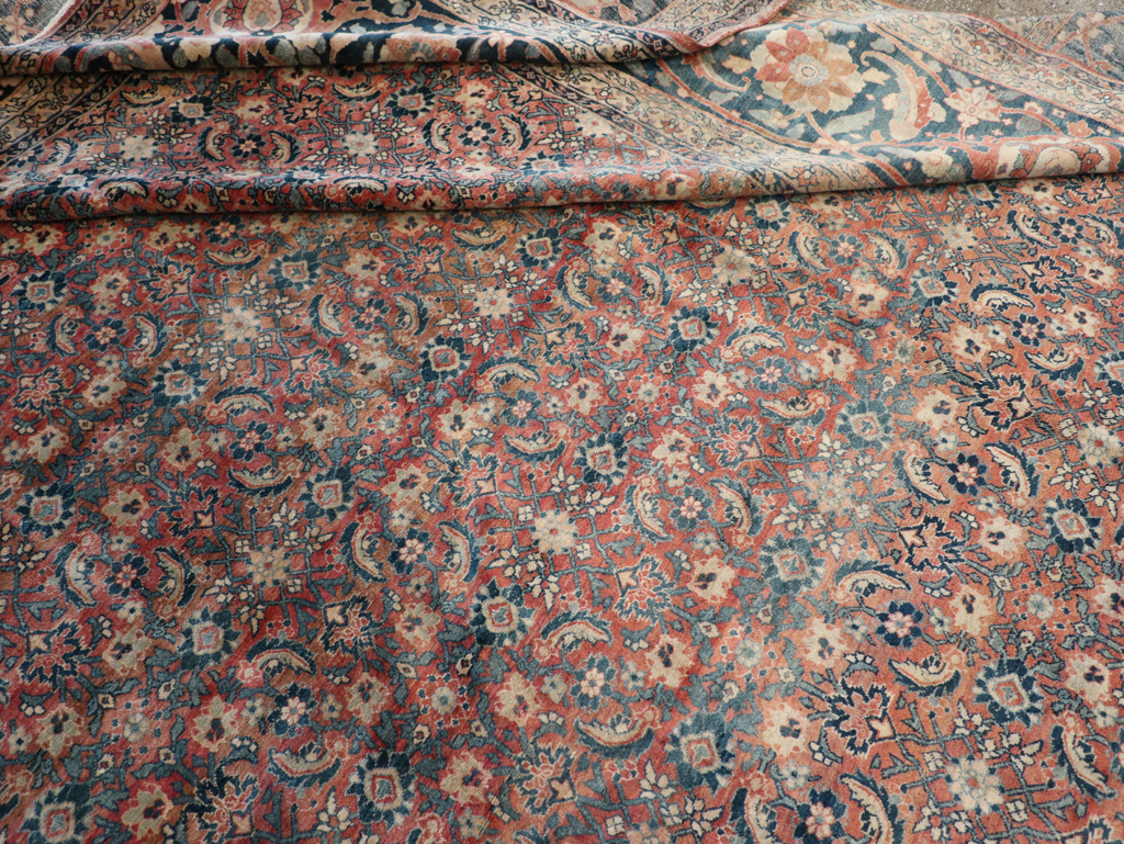 Antique Persian Tabriz Carpet, No.11379 - Staging