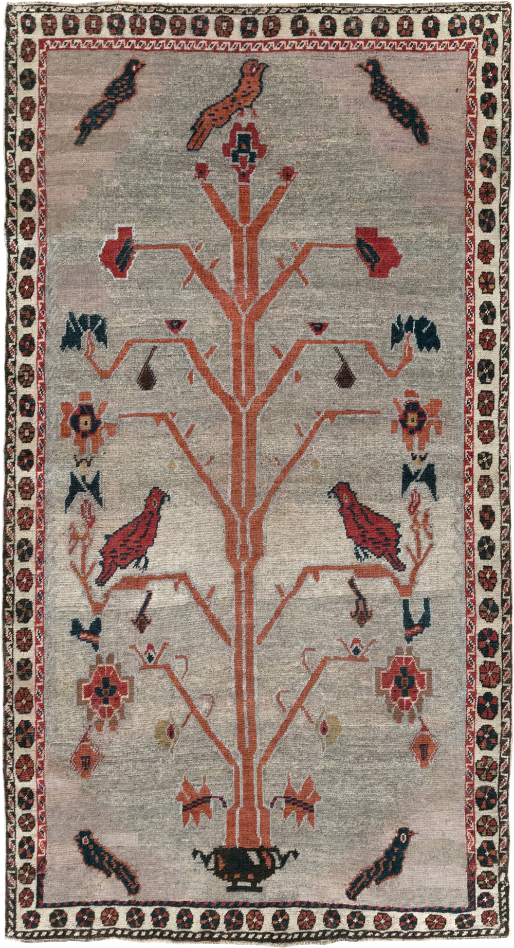 Vintage Gabbeh Pictorial Rug, No.11396 - Staging