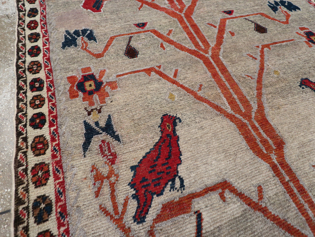 Vintage Gabbeh Pictorial Rug, No.11396 - Staging