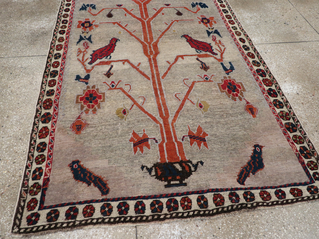 Vintage Gabbeh Pictorial Rug, No.11396 - Staging