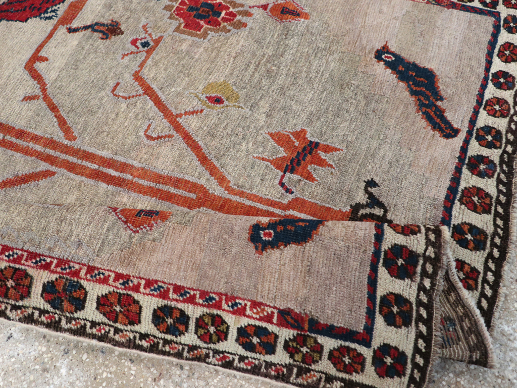 Vintage Gabbeh Pictorial Rug, No.11396 - Staging