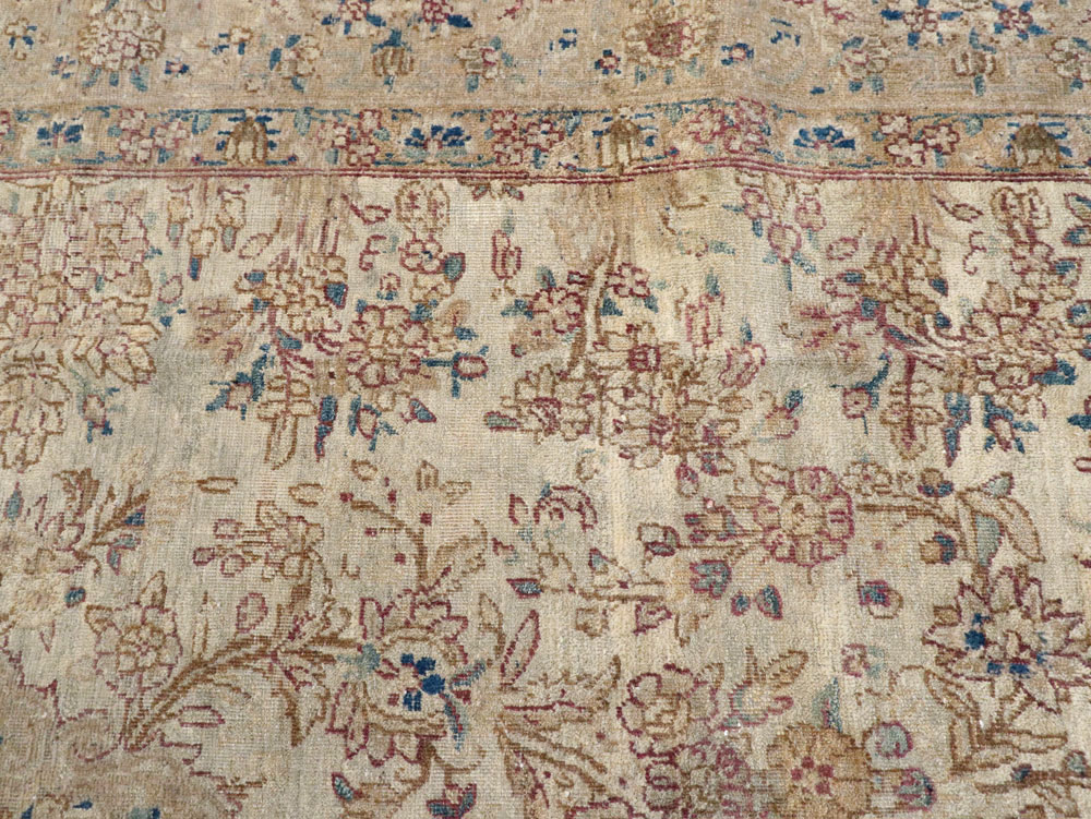 Vintage Persian Lavar Kerman Carpet, No.11442 - Staging