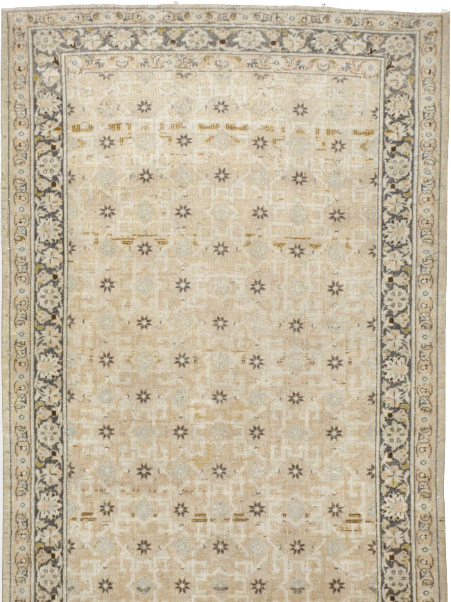 Vintage Persian Kashan Runner, No.11458 - Staging