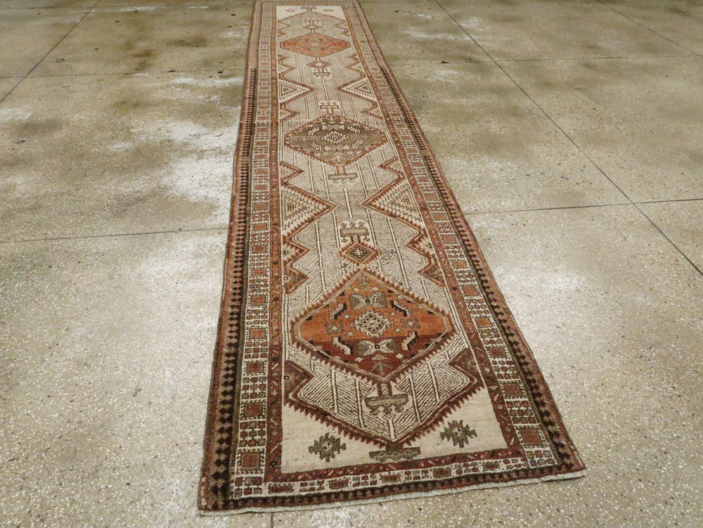 Antique Persian Serab Runner, No.11461 - Staging