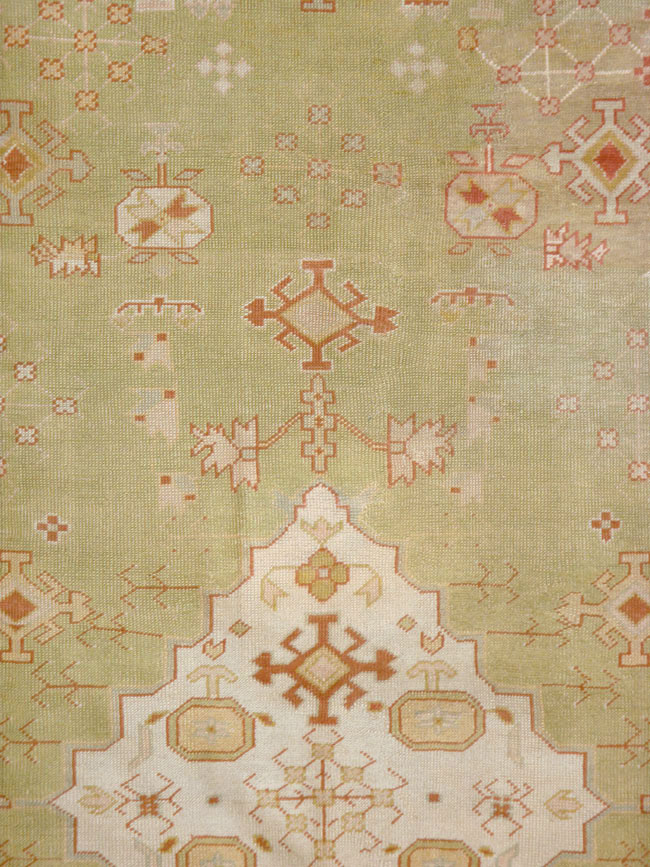 Antique Turkish Oushak Carpet, No.11485 - Staging