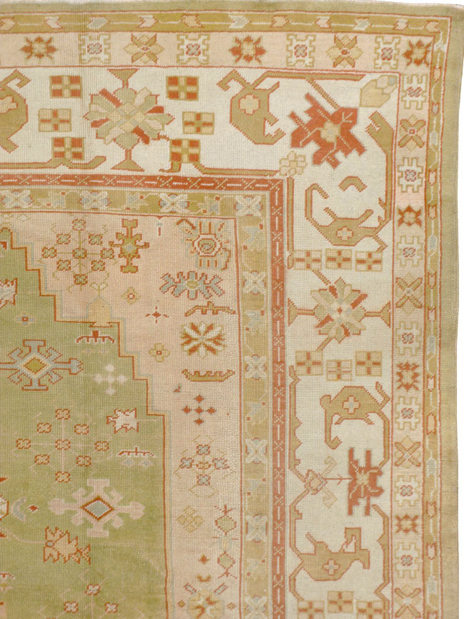 Antique Turkish Oushak Carpet, No.11485 - Staging
