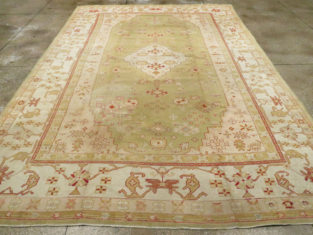 Antique Turkish Oushak Carpet, No.11485 - Staging