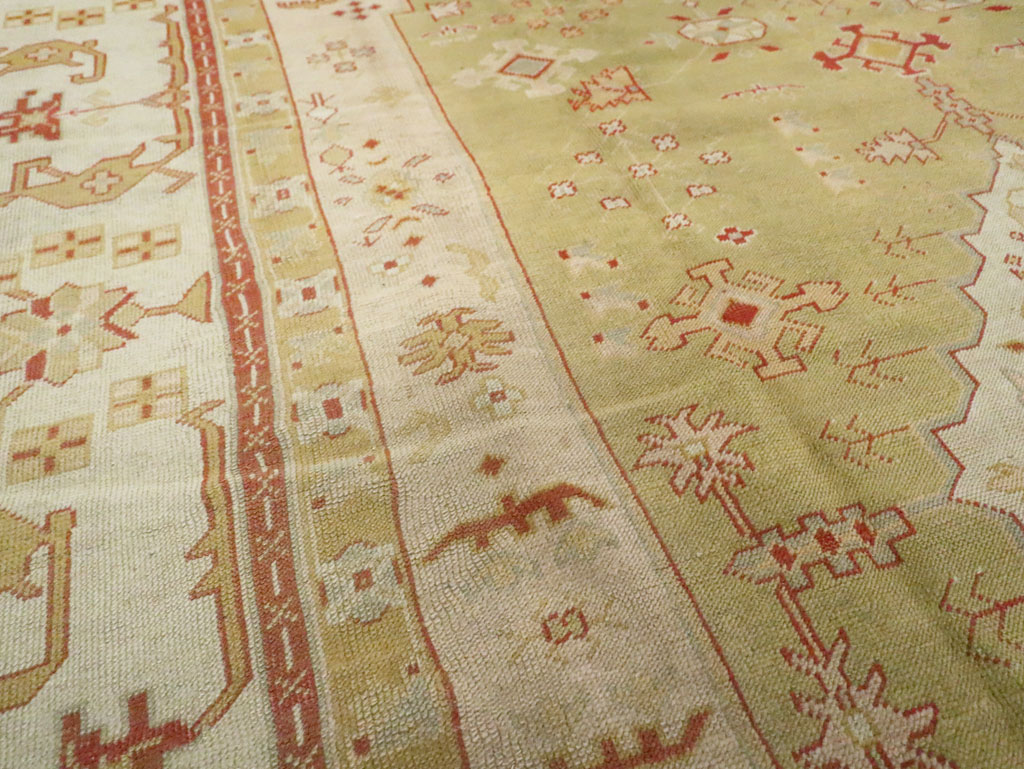 Antique Turkish Oushak Carpet, No.11485 - Staging