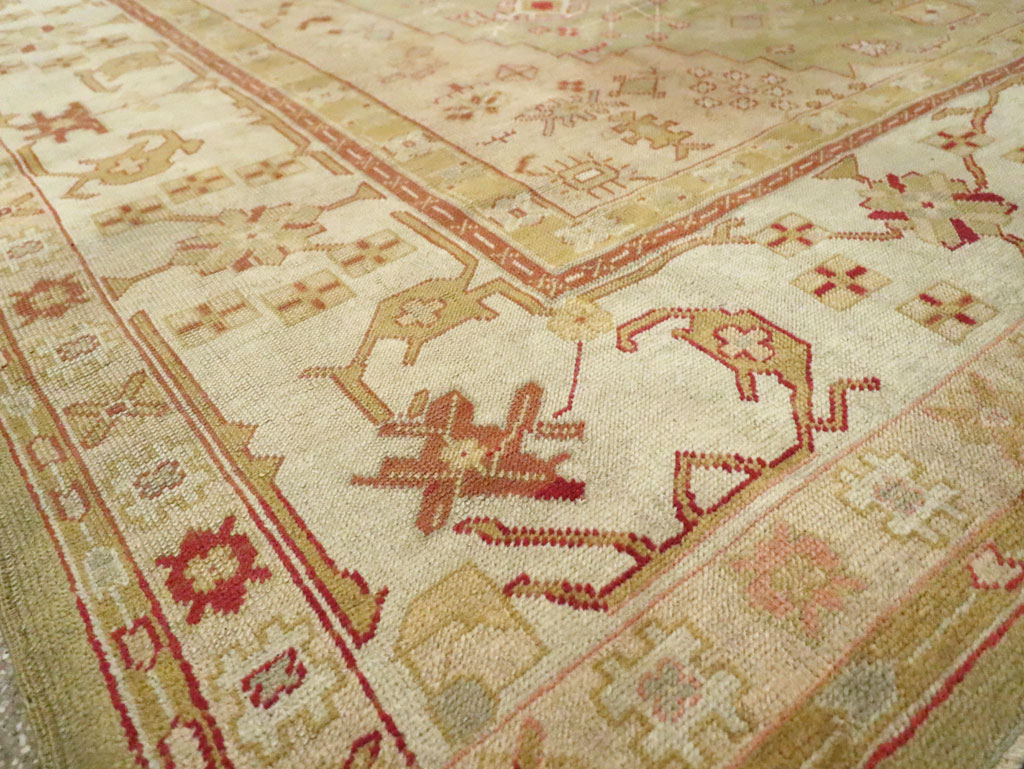 Antique Turkish Oushak Carpet, No.11485 - Staging