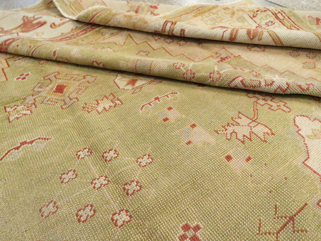 Antique Turkish Oushak Carpet, No.11485 - Staging