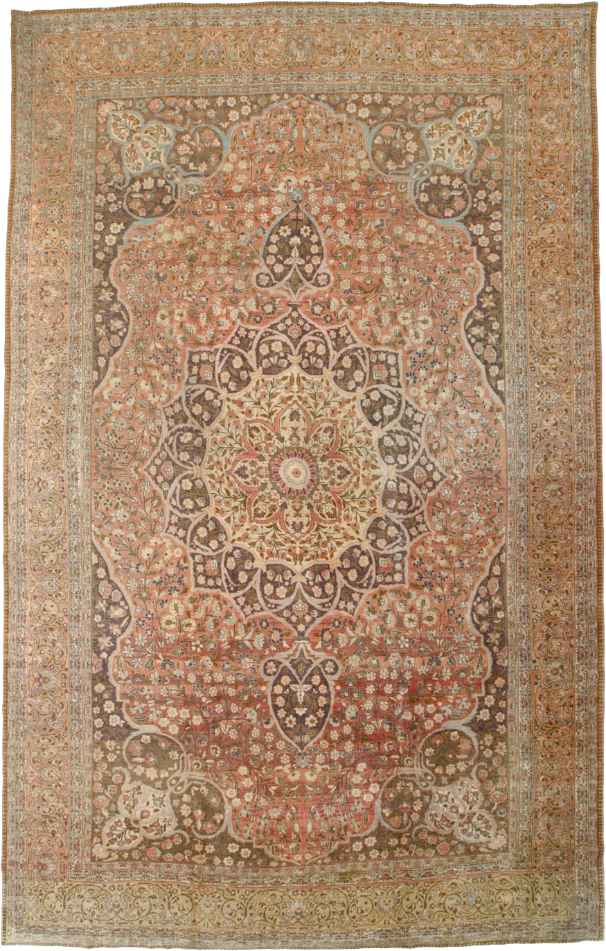 Antique Persian Tabriz Carpet, No.11500 - Staging