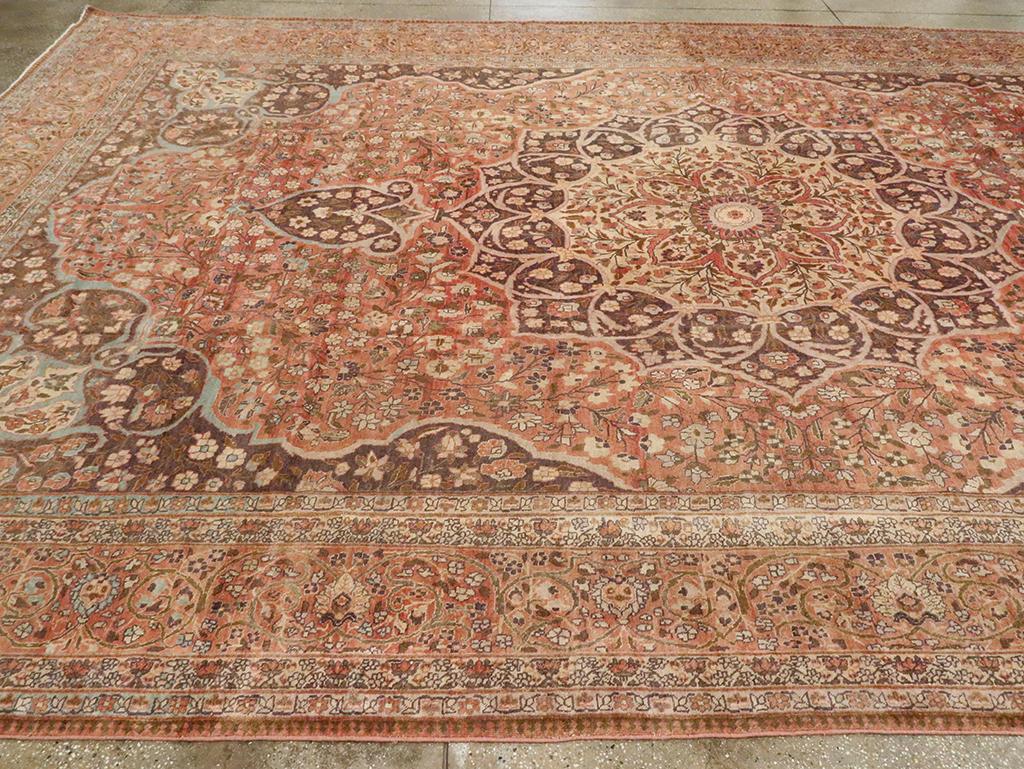 Antique Persian Tabriz Carpet, No.11500 - Staging