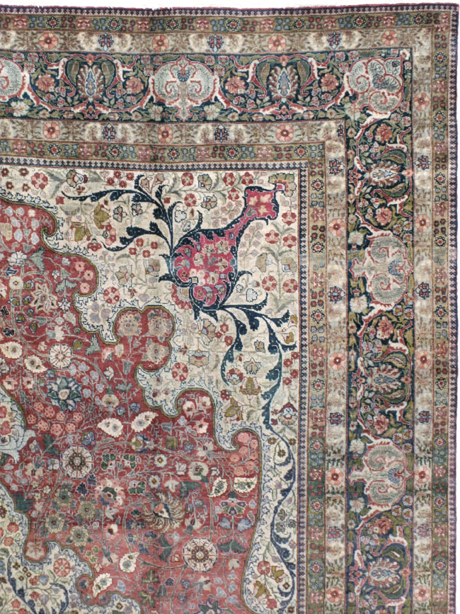 Antique Persian Tabriz Carpet, No.11514 - Staging