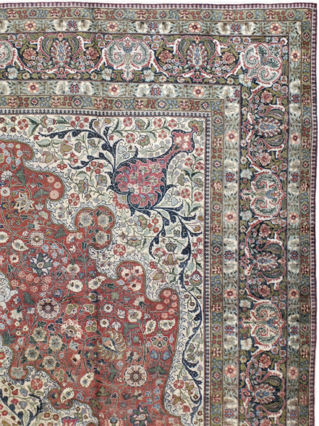 Antique Persian Tabriz Carpet, No.11514 - Staging