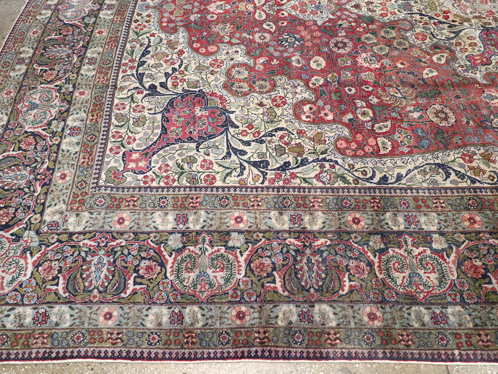 Antique Persian Tabriz Carpet, No.11514 - Staging