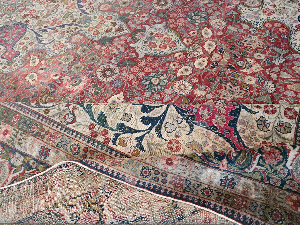 Antique Persian Tabriz Carpet, No.11514 - Staging