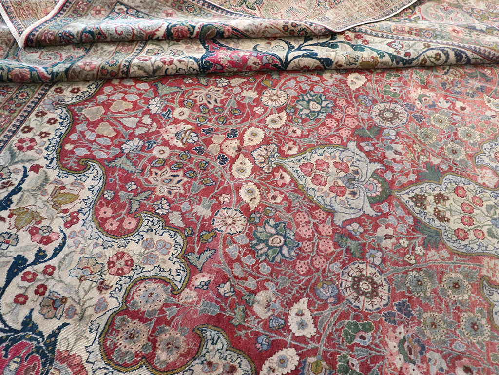 Antique Persian Tabriz Carpet, No.11514 - Staging