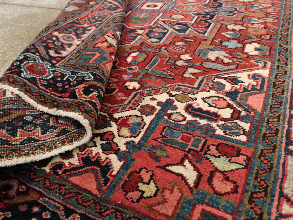Vintage Persian Heriz Carpet, No.11529 - Staging