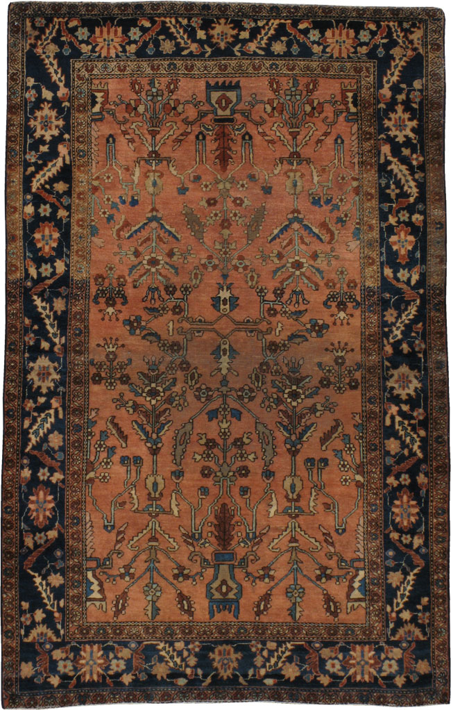 Antique Persian Sarouk Rug, No.11544 - Staging