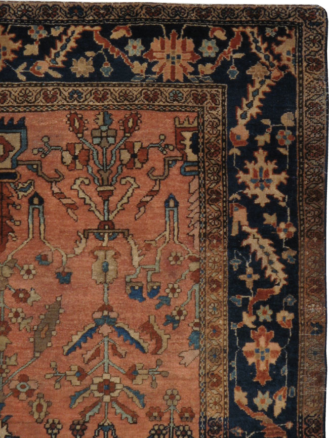 Antique Persian Sarouk Rug, No.11544 - Staging