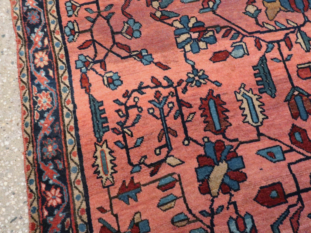 Antique Persian Sarouk Mohajeran Rug, No.11546 - Staging