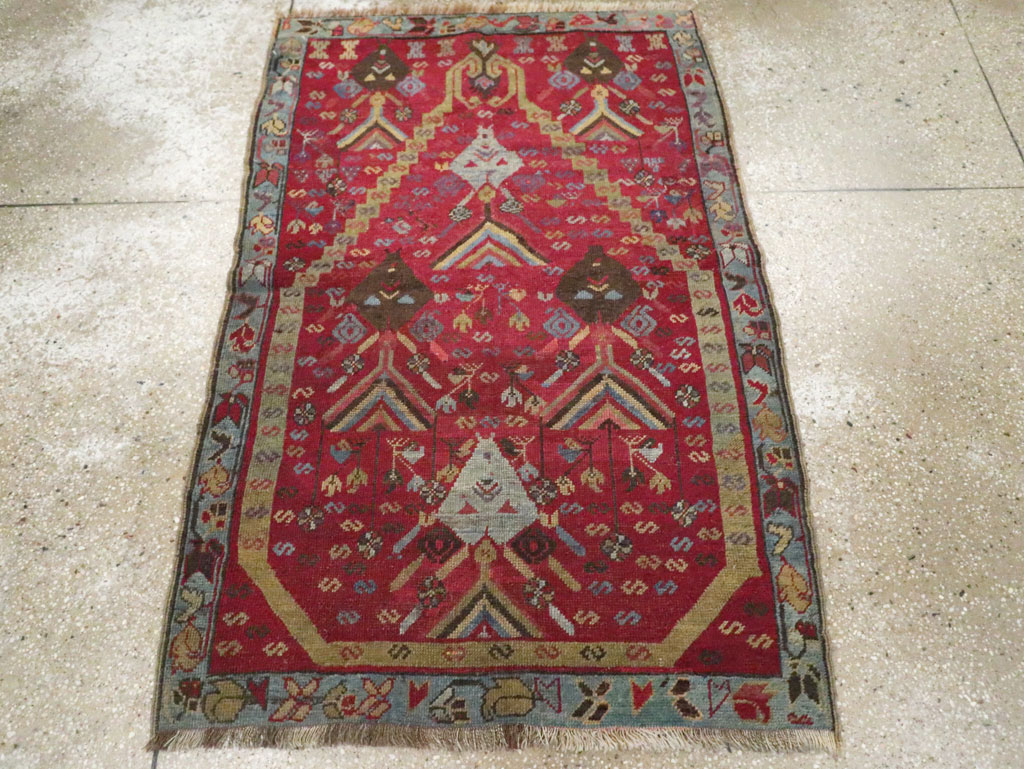 Antique Turkish Ghiordes Rug, No.11548 - Staging