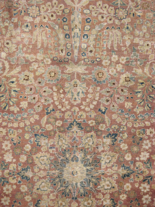 Antique Persian Lavar Kerman Carpet, No.11638 - Staging