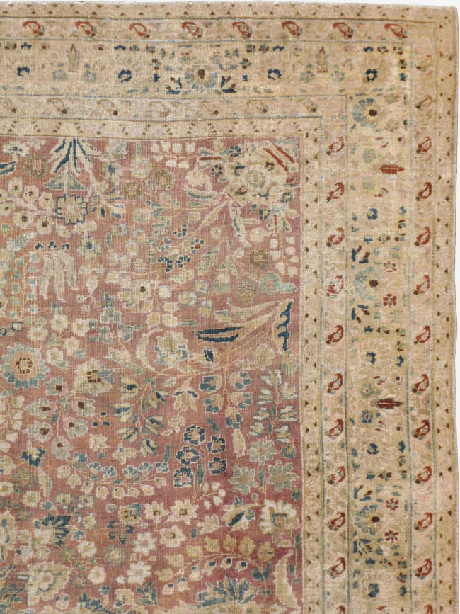Antique Persian Lavar Kerman Carpet, No.11638 - Staging