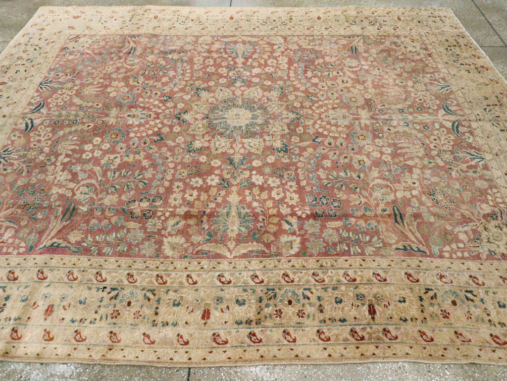 Antique Persian Lavar Kerman Carpet, No.11638 - Staging