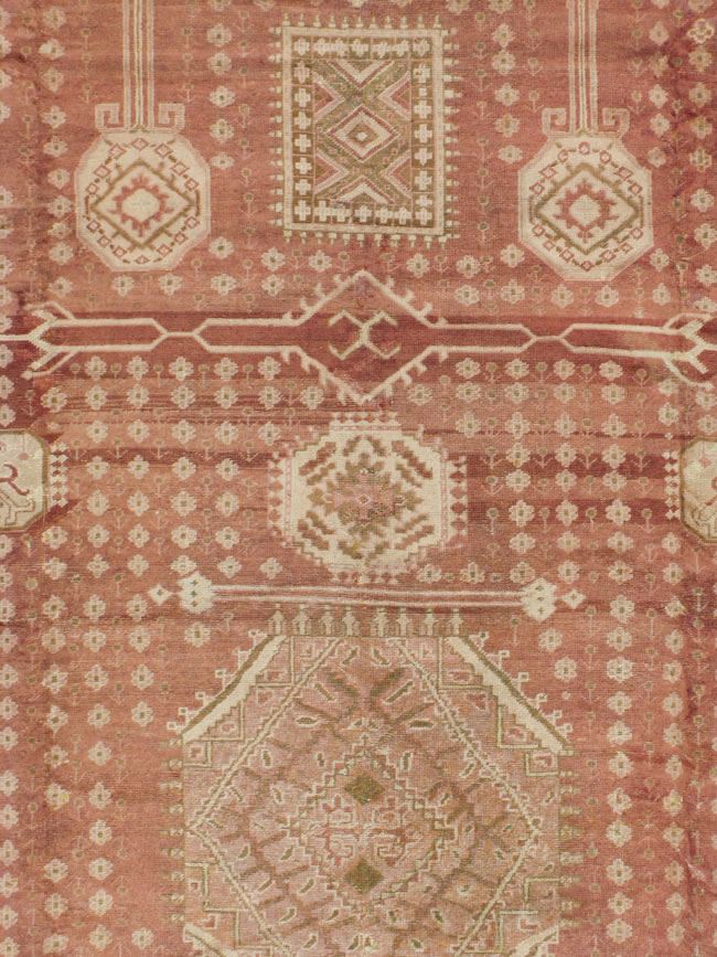 Vintage Turkish Oushak Carpet, No.11745 - Staging