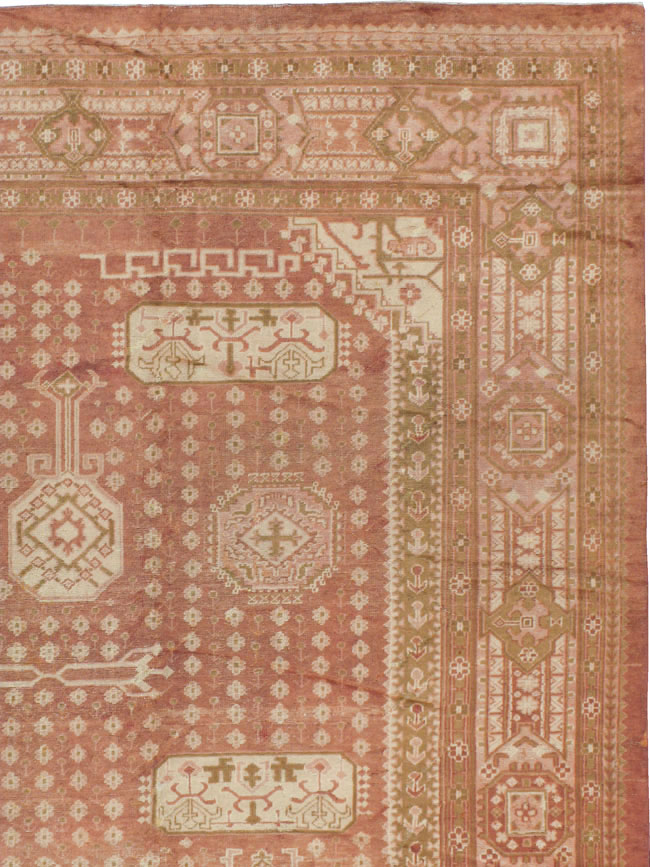Vintage Turkish Oushak Carpet, No.11745 - Staging