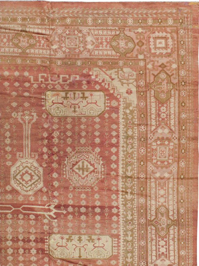 Vintage Turkish Oushak Carpet, No.11745 - Staging