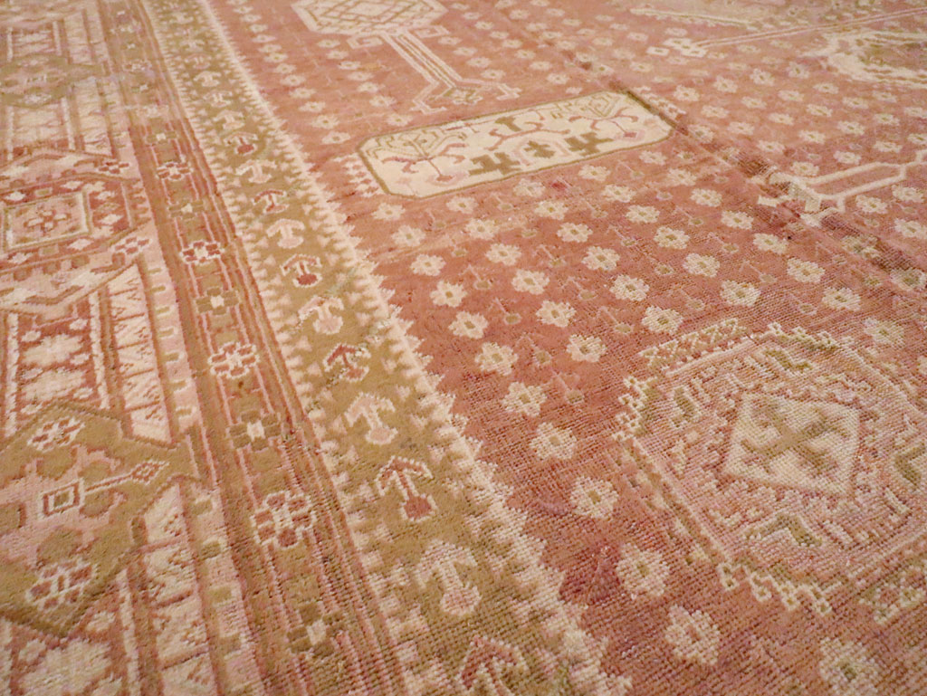 Vintage Turkish Oushak Carpet, No.11745 - Staging