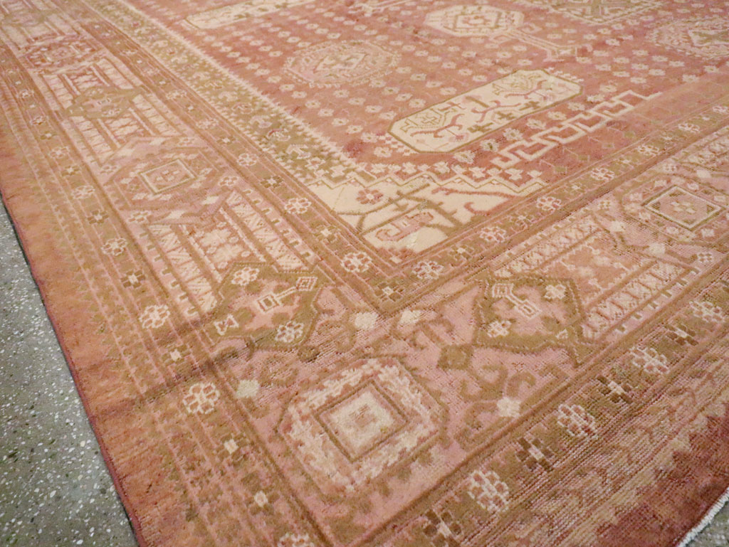 Vintage Turkish Oushak Carpet, No.11745 - Staging
