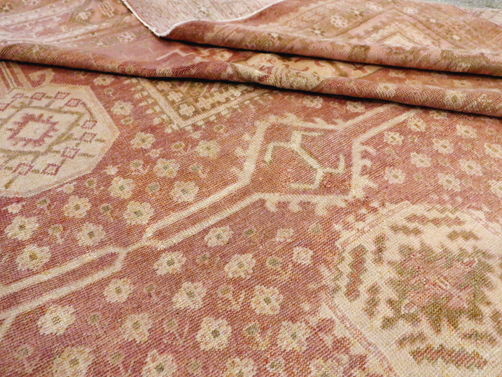 Vintage Turkish Oushak Carpet, No.11745 - Staging