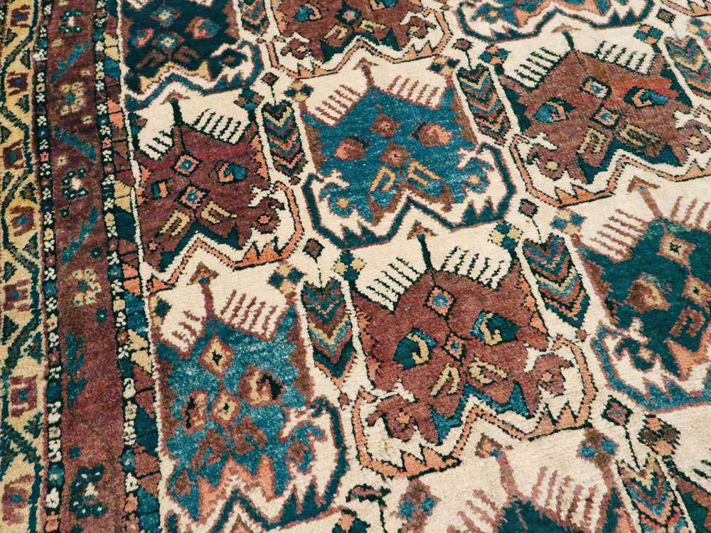Antique Persian Afshar Rug, No.11750 - Staging