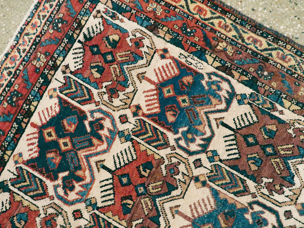 Antique Persian Afshar Rug, No.11750 - Staging