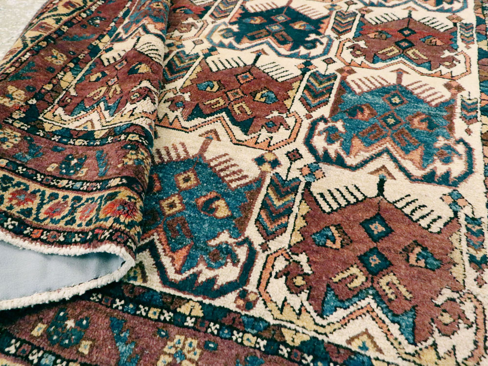 Antique Persian Afshar Rug, No.11750 - Staging