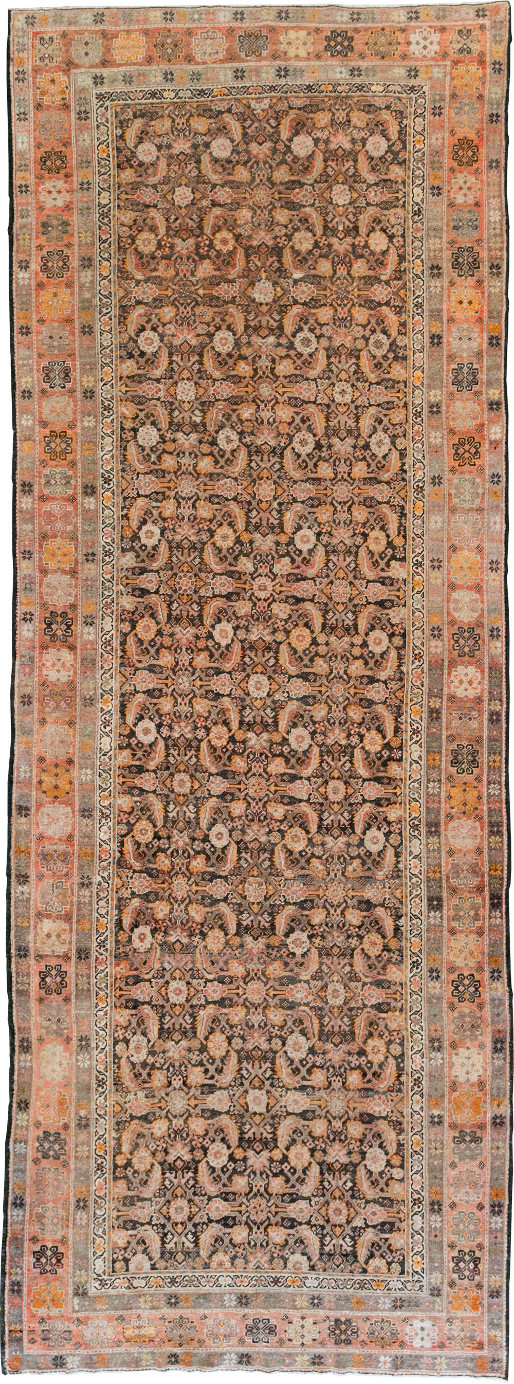 Antique Persian Mahal Gallery Rug, No.11753 - Staging