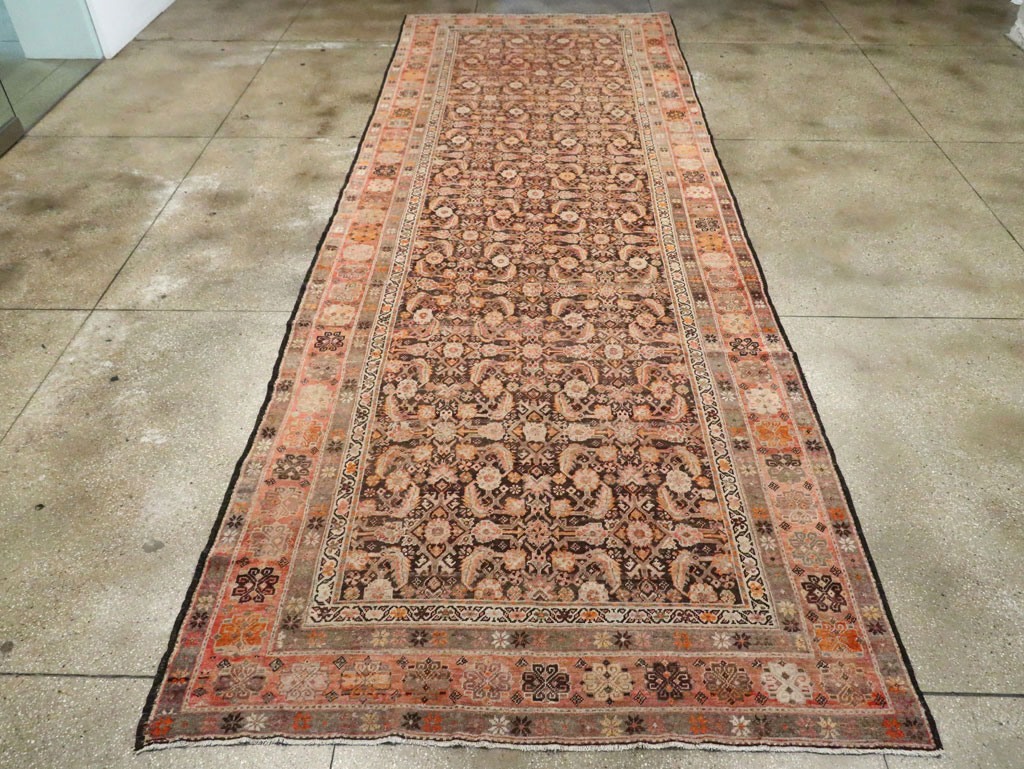 Antique Persian Mahal Gallery Rug, No.11753 - Staging