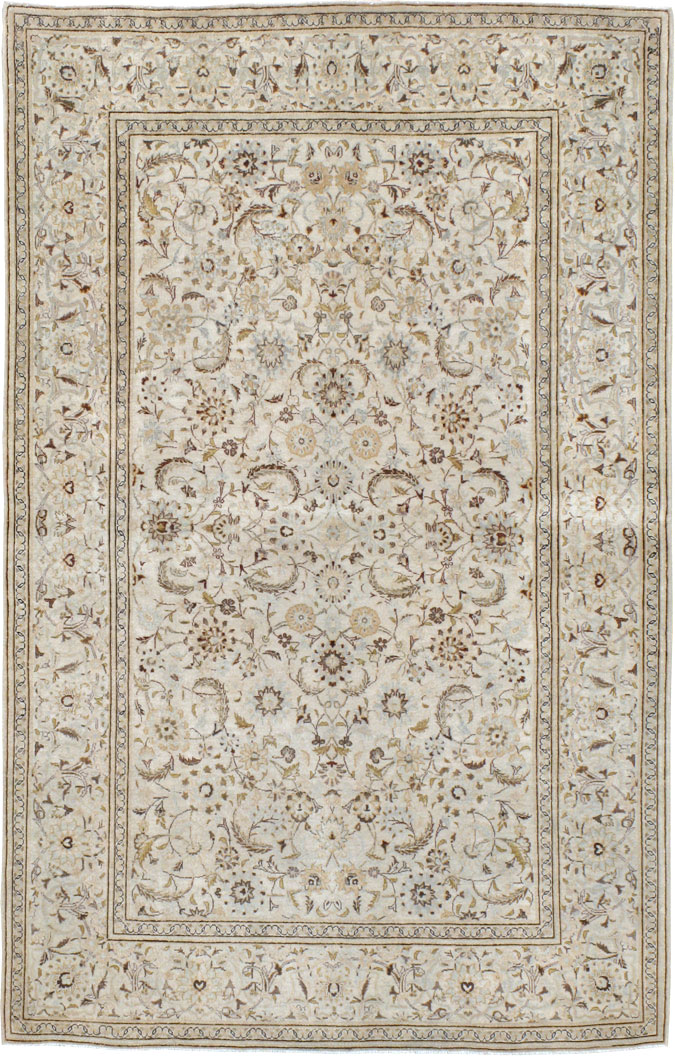 Vintage Persian Kashan Rug, No.11757 - Staging