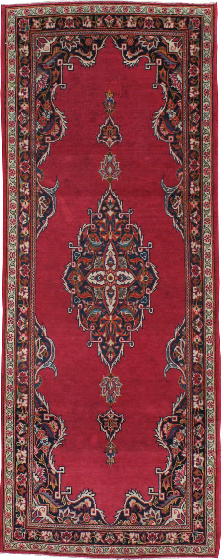 Vintage Persian Kashan Rug, No.11758 - Staging
