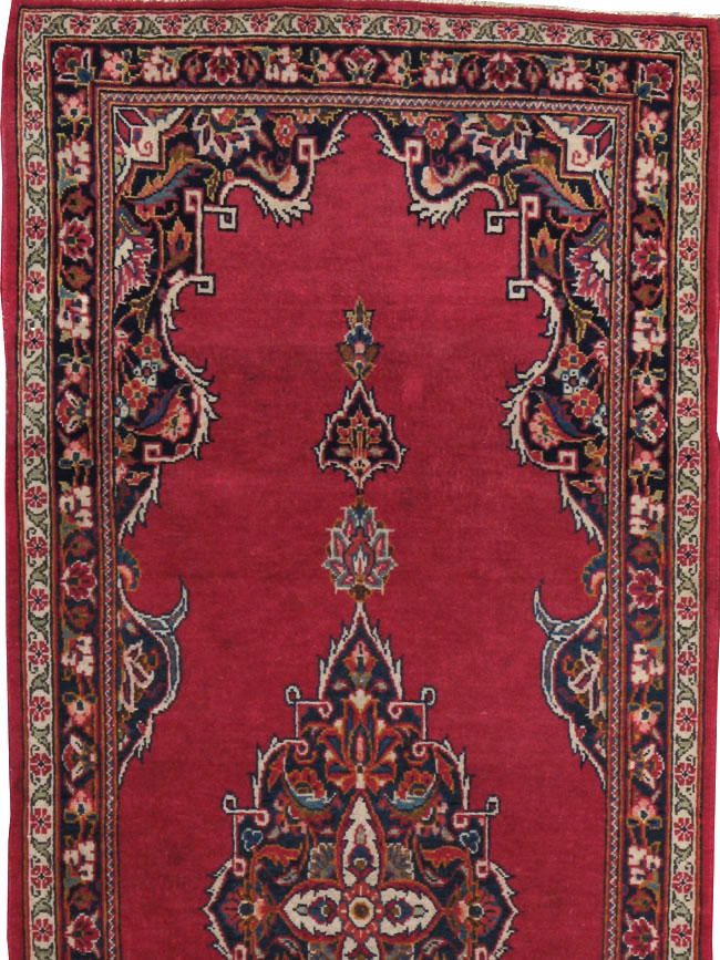 Vintage Persian Kashan Rug, No.11758 - Staging
