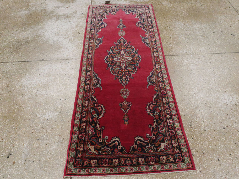 Vintage Persian Kashan Rug, No.11758 - Staging