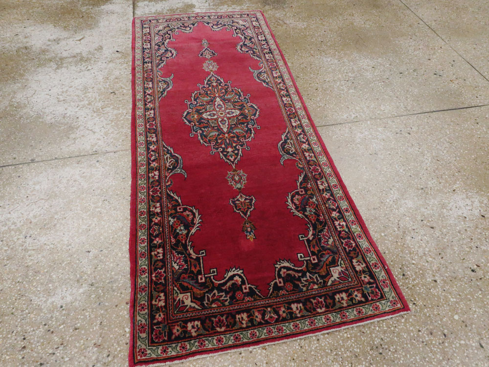 Vintage Persian Kashan Rug, No.11758 - Staging