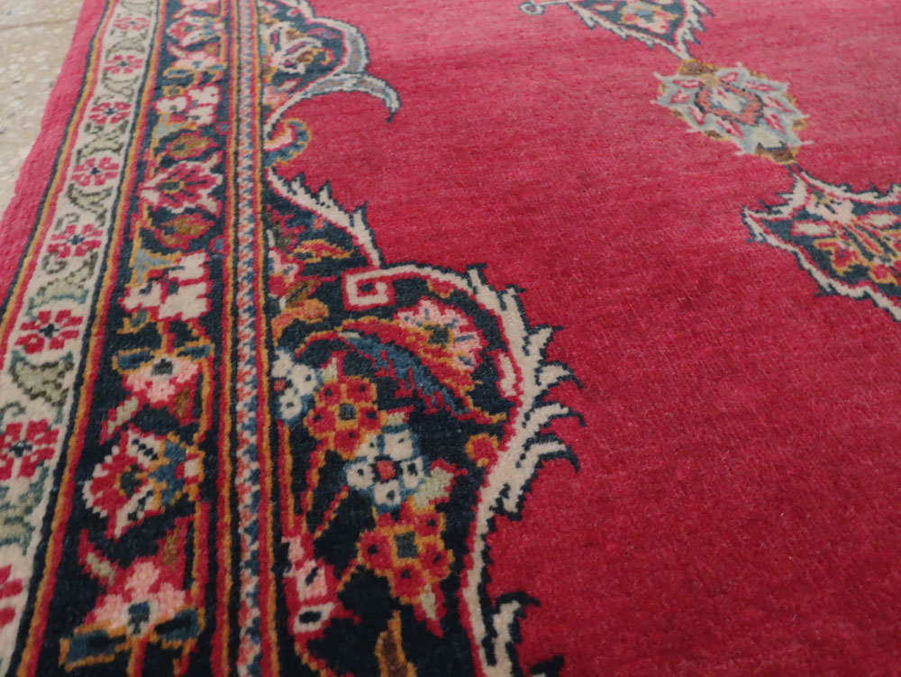 Vintage Persian Kashan Rug, No.11758 - Staging